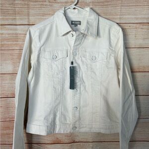 Tractr New with Tags Women's White Denim Jacket - Button Front